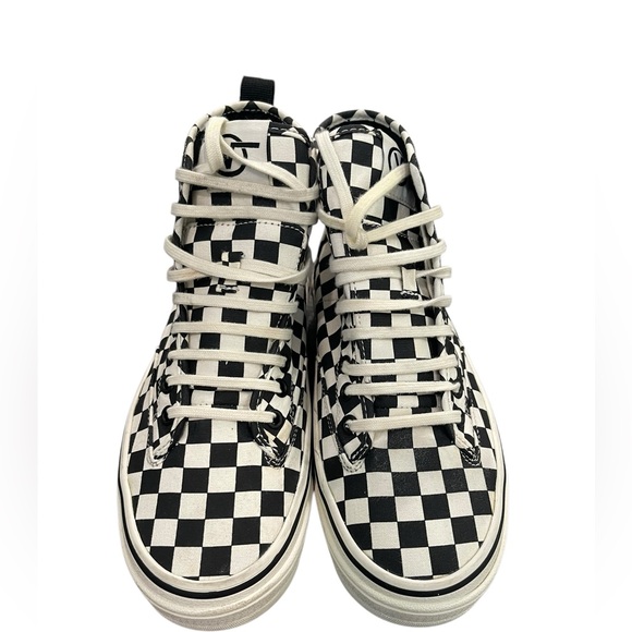 VANS Sentry WC Waffle Cup Marshmallow Checkerboard Hi Top Sneakers Rare Sz 6.5 - Picture 2 of 16